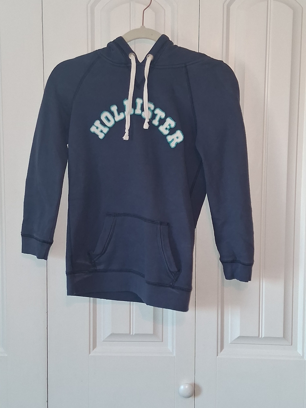 Vintage/Y2K Hollister Navy Blue Pullover Hoodie Womens Size Small